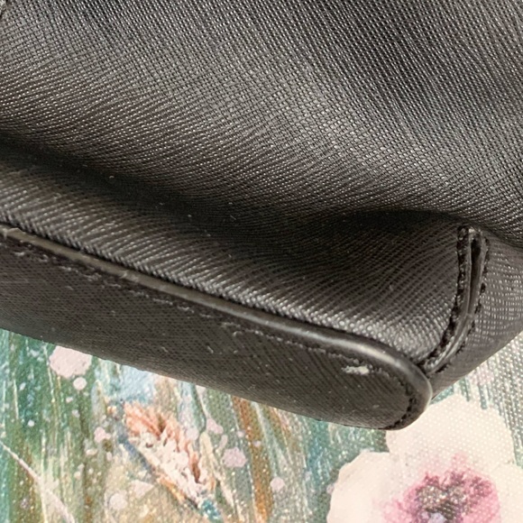 DKNY 2014 Crossbody Goldtone Black Leather Purse - Picture 12 of 16